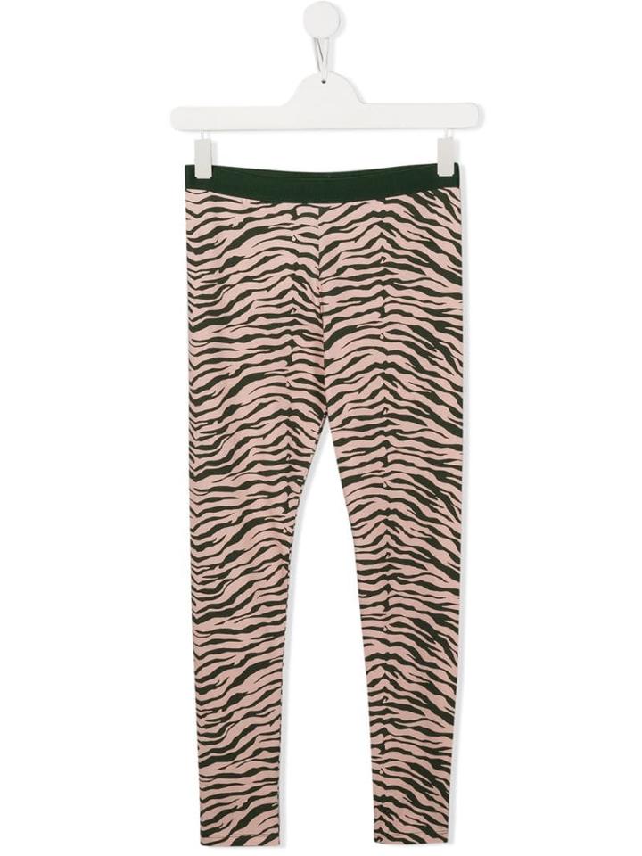 Stella Mccartney Kids Zebra Print Leggings - Green