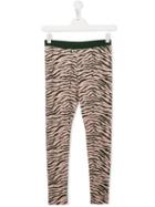 Stella Mccartney Kids Zebra Print Leggings - Green