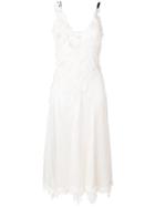 Ermanno Scervino Lace Trim Satin Camisole Dress - White