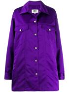 Mm6 Maison Margiela Oversized Shirt Jacket - Purple