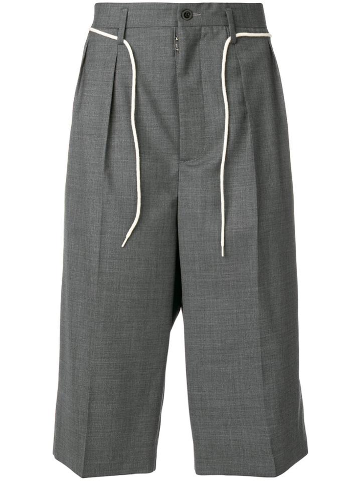Maison Margiela Drawstring Tailored Shorts - Grey
