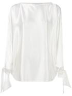 Gianluca Capannolo Tied Sleeves Blouse - White
