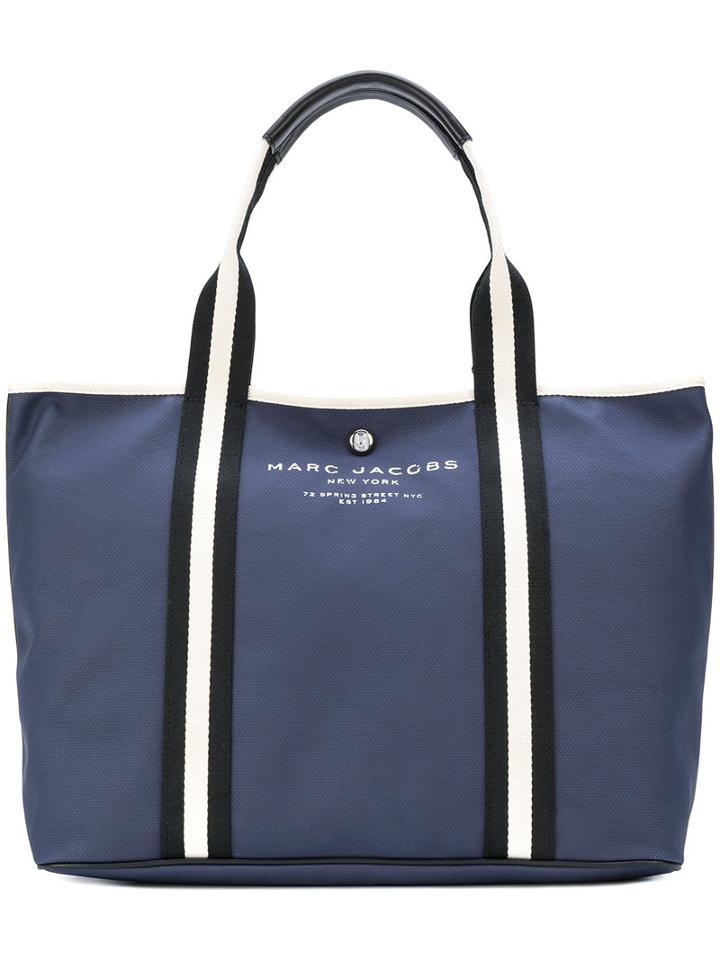 Marc Jacobs - Logo Tote - Women - Cotton/leather/polyurethane - One Size, Blue, Cotton/leather/polyurethane