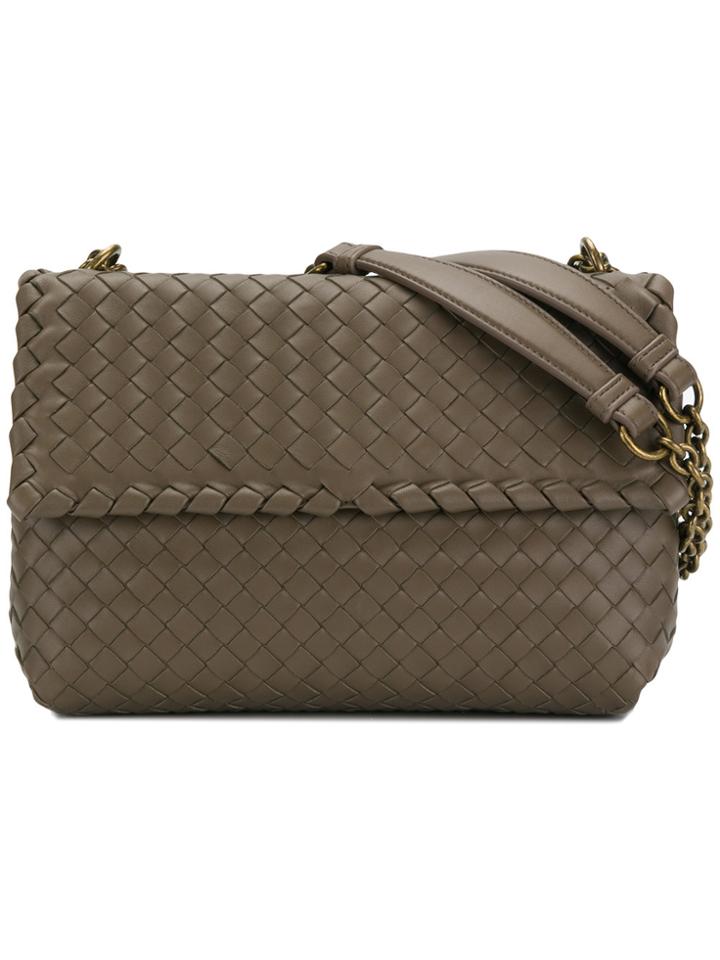 Bottega Veneta Olimpia Intrecciato Shoulder Bag - Brown