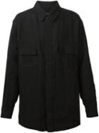 Aganovich Shirt Jacket, Men's, Size: 46, Black, Cotton/linen/flax/resin