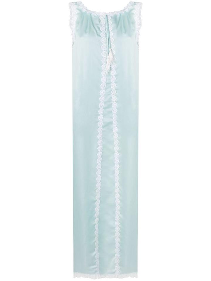 Christian Dior Pre-owned 1970's Tassel Detail Nightdress - Blue