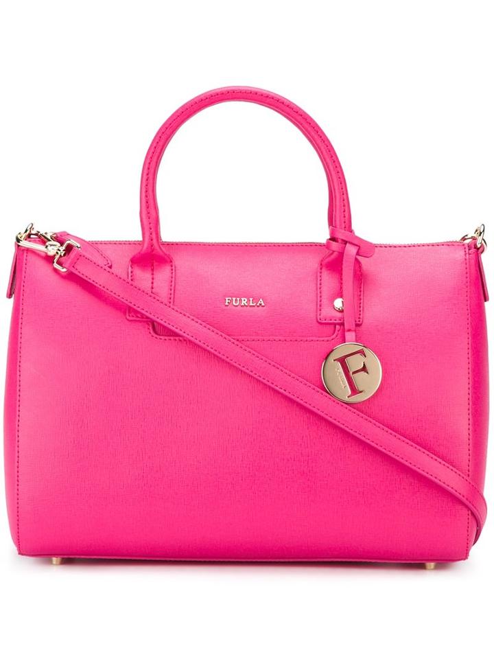 Furla Logo Plaque Medium Tote, Women's, Pink/purple