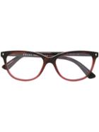Prada Eyewear - Square Frame Glasses - Women - Acetate - 54, Brown, Acetate