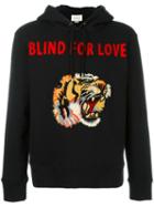 Gucci Tiger Applique Hoodie, Size: Medium, Black, Cotton