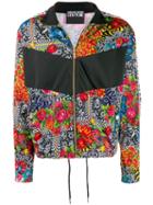 Versace Jeans Couture Floral Print Zipped Jacket - Black