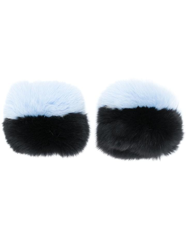 N.peal Bicolour Cuffs - Blue
