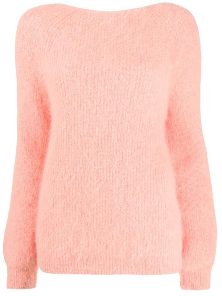 Semicouture Rear Cut-detail Sweater - Pink