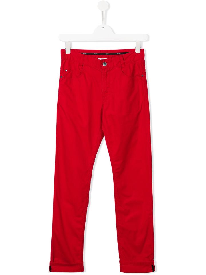 Boss Kids Smart Trousers, Boy's, Size: 16 Yrs, Red
