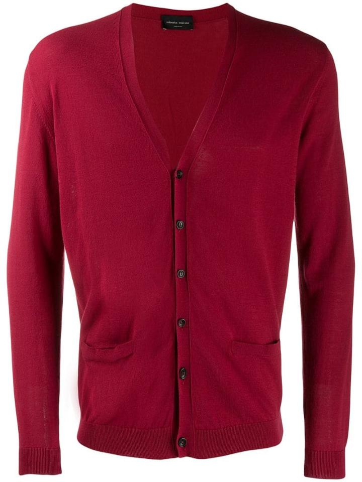 Roberto Collina V-neck Cardigan - Red