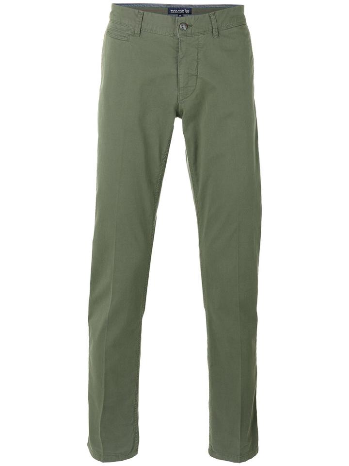 Woolrich - Classic Chino Trousers - Men - Cotton/spandex/elastane - 31, Green, Cotton/spandex/elastane