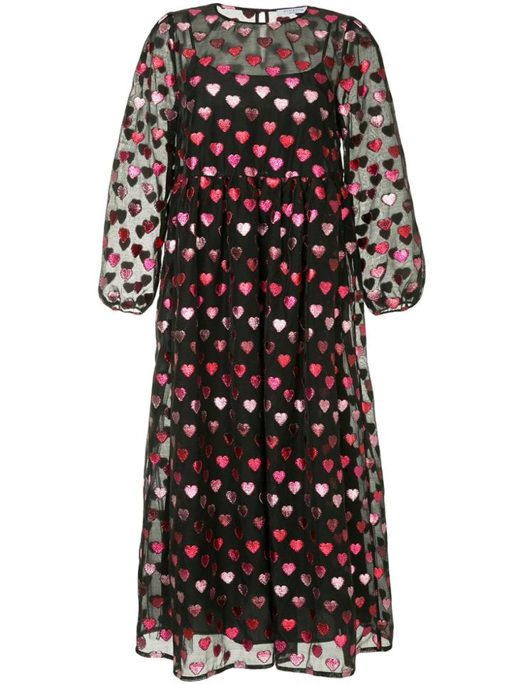 Vivetta Sheer Heart Dress - Black