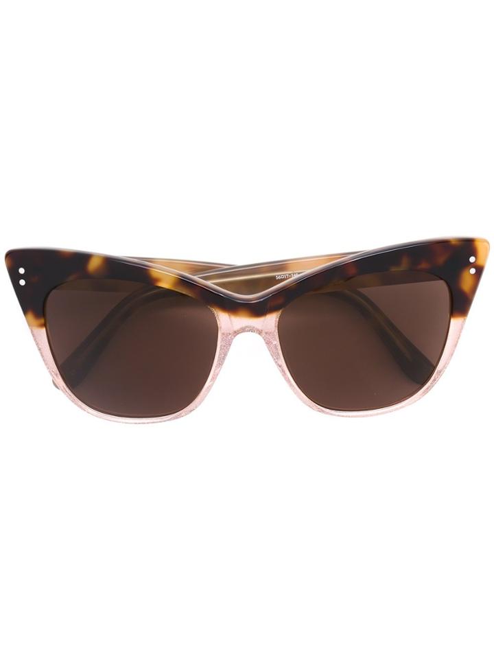 Linda Farrow Gallery 'erdem' Cat Eye Sunglasses - Brown