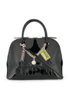 Versace Jeans Couture Chain-trimmed Embossed Patent-leather Tote Bag -
