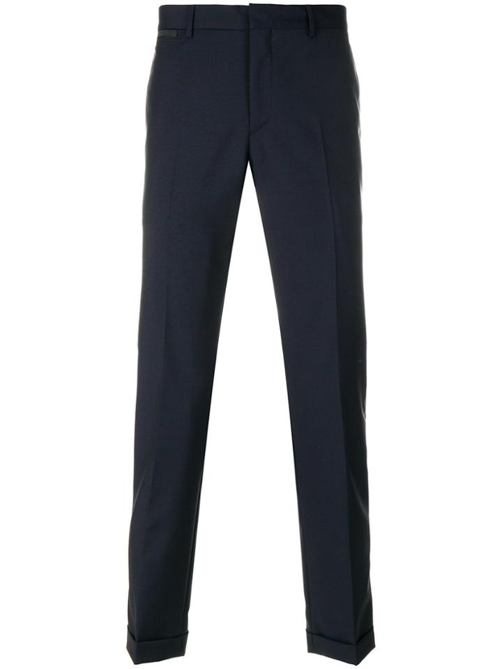 Prada Slim Tailored Trousers - Blue