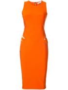 Mugler - Cut Out Detail Dress - Women - Polyamide/spandex/elastane/viscose - 36, Yellow/orange, Polyamide/spandex/elastane/viscose