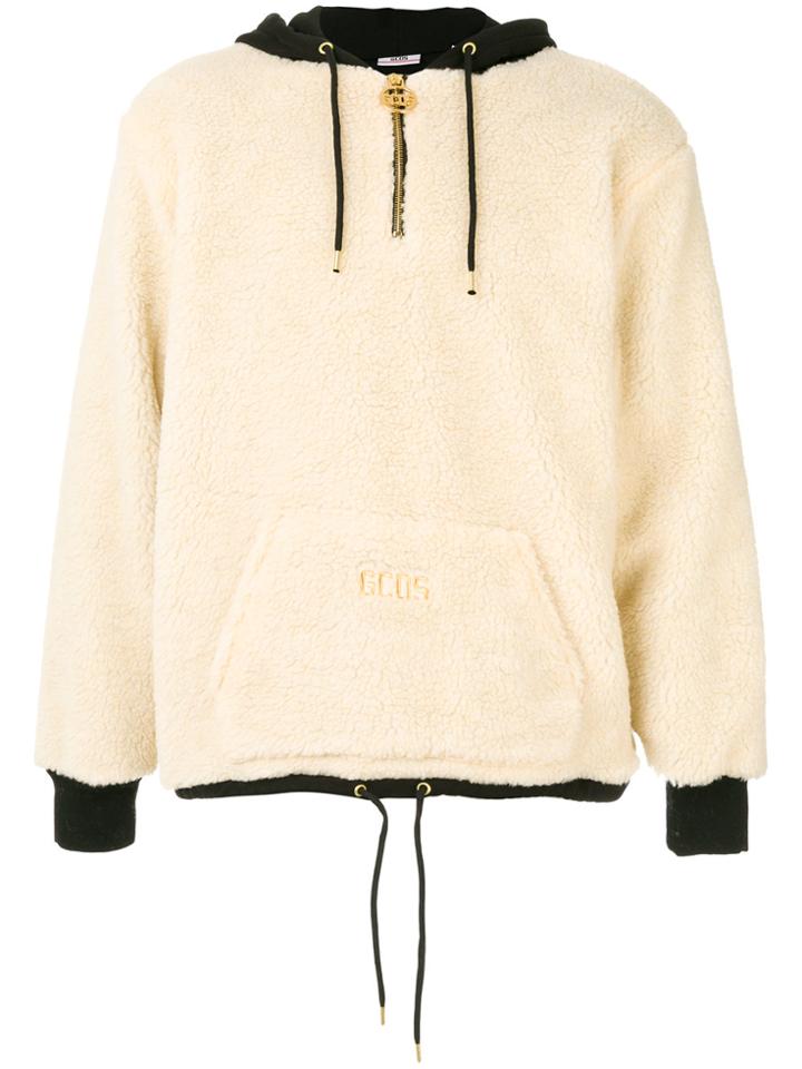Gcds Contrast Colour Hoodie - Nude & Neutrals