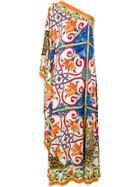 Dolce & Gabbana Asymmetric Majolica Maxi Dress - Multicolour