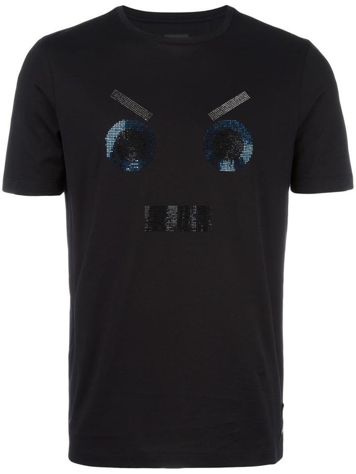 Fendi No Words T-shirt, Men's, Size: 50, Black, Cotton/crystal