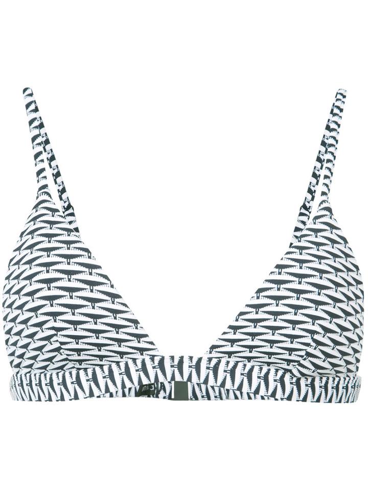 Onia - Danni Bikini Top - Women - Nylon/spandex/elastane - L, Blue, Nylon/spandex/elastane