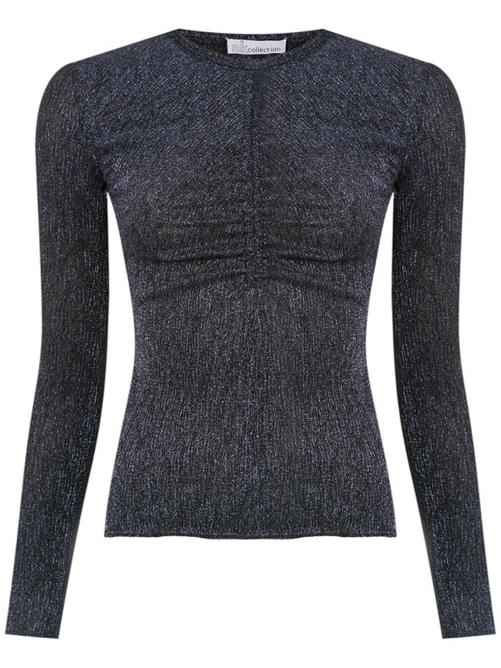 Nk Front Gathered Detail Blouse - Black