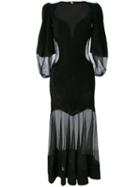 Alexander Mcqueen - Embroidered Sheer Dress - Women - Polyamide/viscose - Xs, Black, Polyamide/viscose