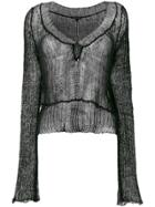 Ann Demeulemeester Short Knit Sweater - Black