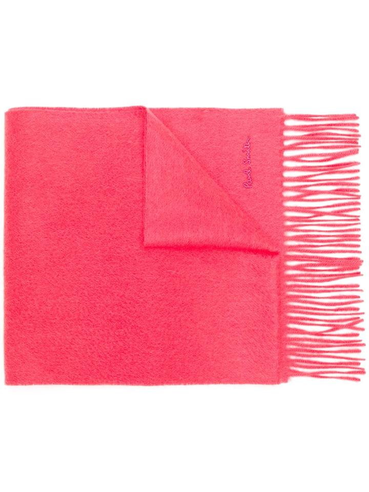 Paul Smith Fringed Scarf - Pink