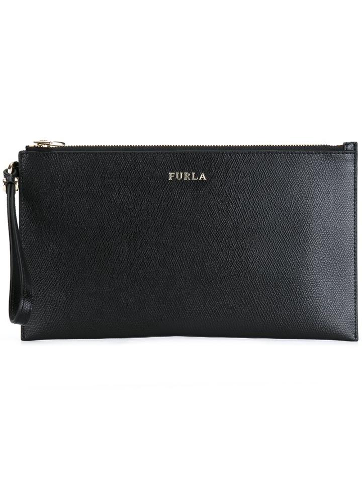 Furla Zip Clutch, Women's, Black