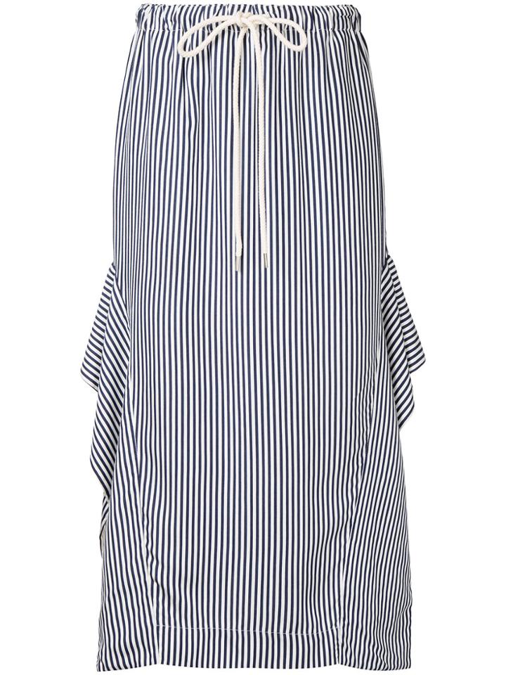 Bassike Drawstring Side Detail Skirt - Blue