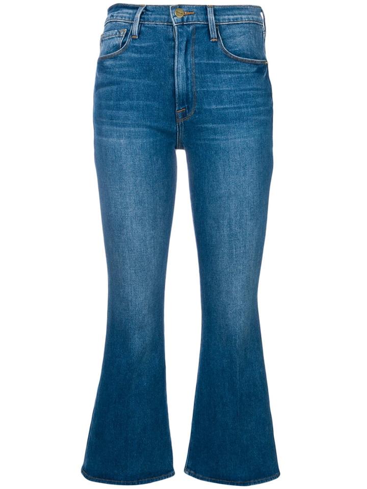 Frame Kick Flare Jeans - Blue