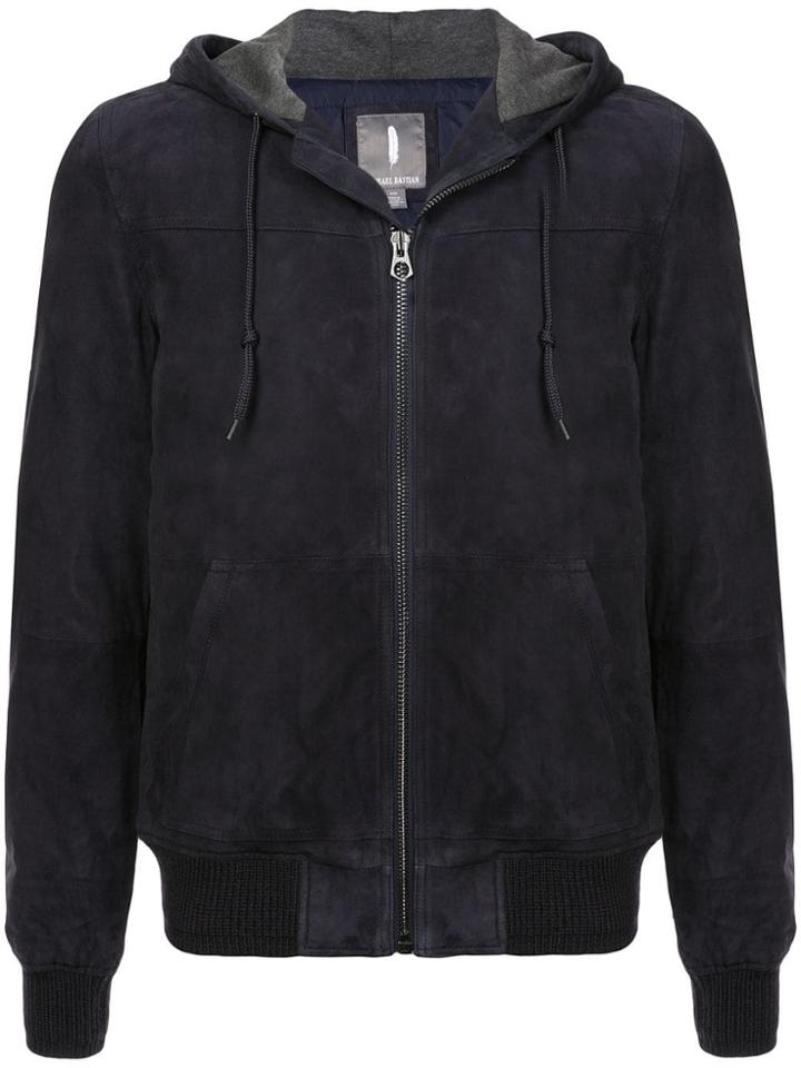Michael Bastian Zip Front Hoodie - Black
