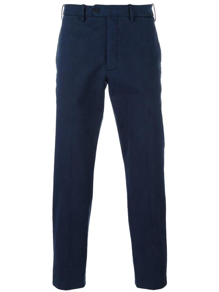 Neil Barrett Classic Chinos, Men's, Size: 52, Blue, Cotton/spandex/elastane