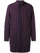 Wooyoungmi - Striped Coat - Men - Elastodiene/polyester/wool - 46, Red, Elastodiene/polyester/wool
