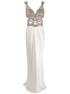 Alberta Ferretti Stud Detail Cut-out Dress - White