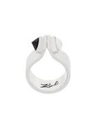 Karl Lagerfeld Cufflink Ring - Metallic