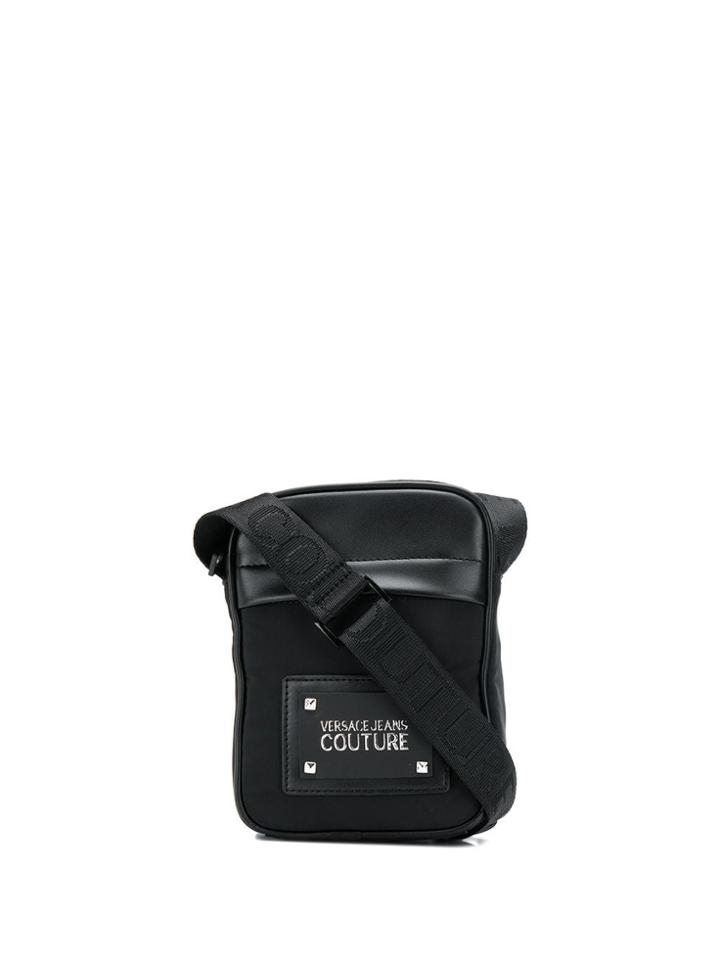 Versace Jeans Couture Logo Plaque Messenger Bag - Black