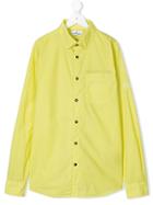 Stone Island Junior Teen Cutaway Collar Shirt - Yellow & Orange