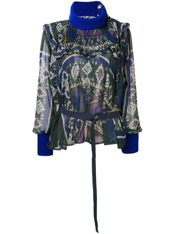 Sacai Loose Flared Blouse - Green