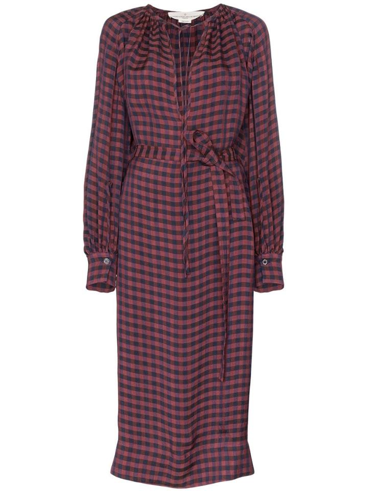 Golden Goose Deluxe Brand Georgina Belted Midi Dress - Blue