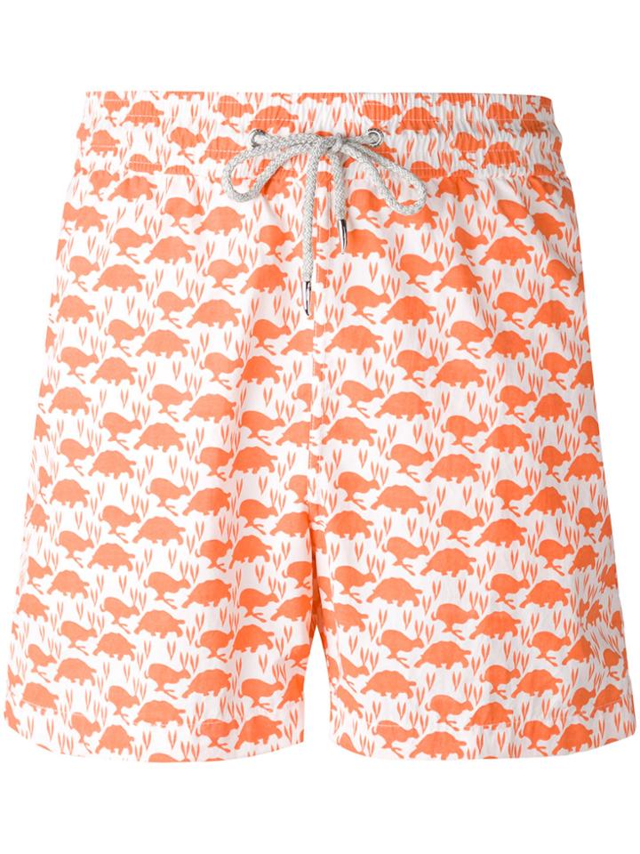 Love Brand Turtle Print Swim Shorts - Yellow & Orange