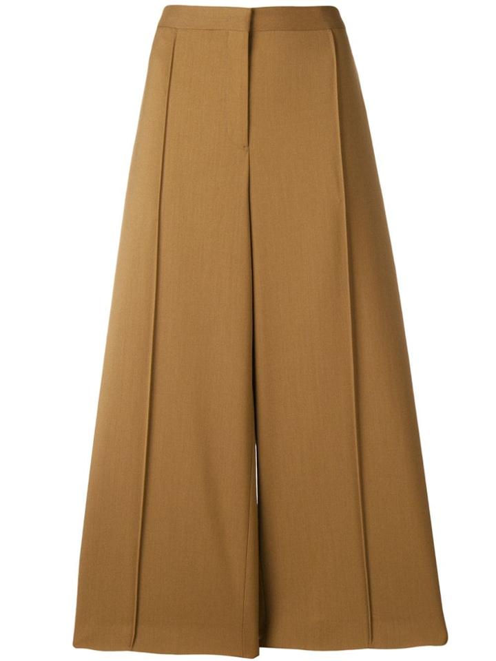 Jil Sander Wide-leg Cropped Trousers - Nude & Neutrals