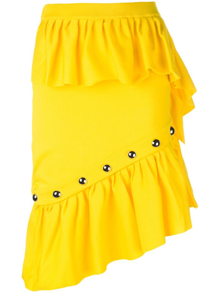 Marques'almeida Studded Ruffle Skirt - Yellow & Orange