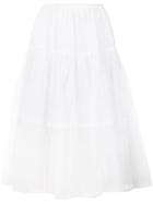 Kansai Yamamoto Vintage 1980's Tulle Flounce Skirt - White