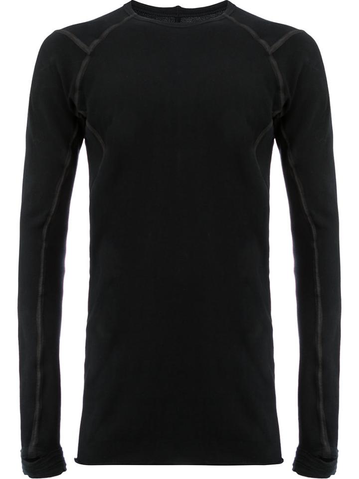 Isaac Sellam Experience - Apaiselt T-shirt - Men - Cotton/calf Leather - M, Black, Cotton/calf Leather