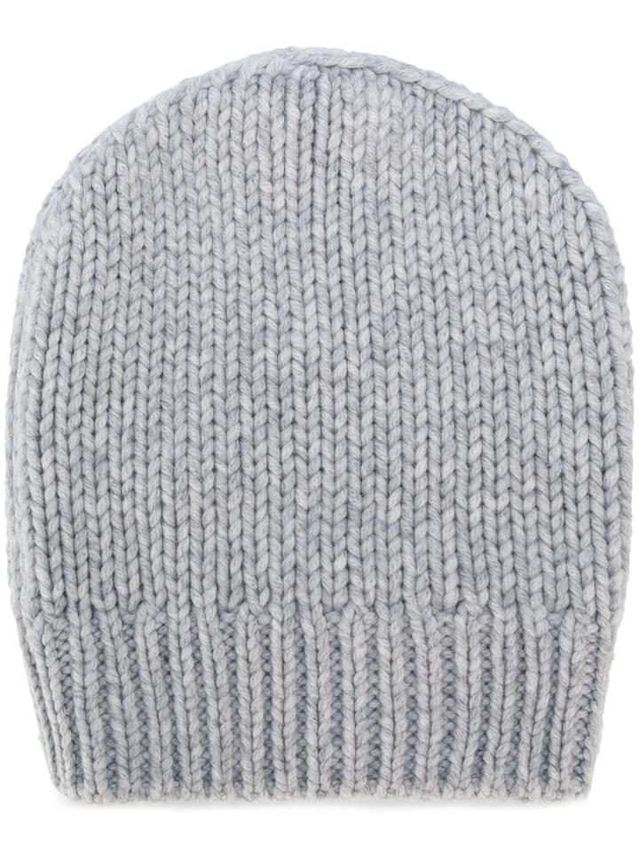 Eleventy Ribbed Beanie - Grey